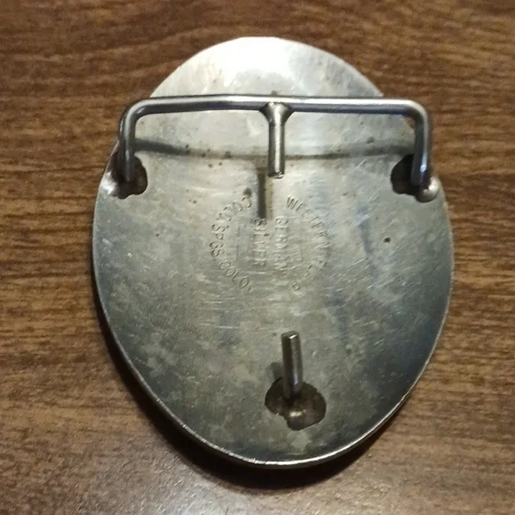 Men's Thunderbird Buckle German Silver & Onyx